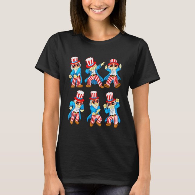 Camiseta Danzando Tío Sam 4 De Julio (Anverso)