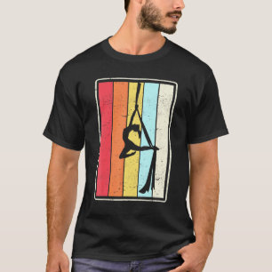Camiseta Danzante de Silueta de Sedas Aéreas Aerialista Yog