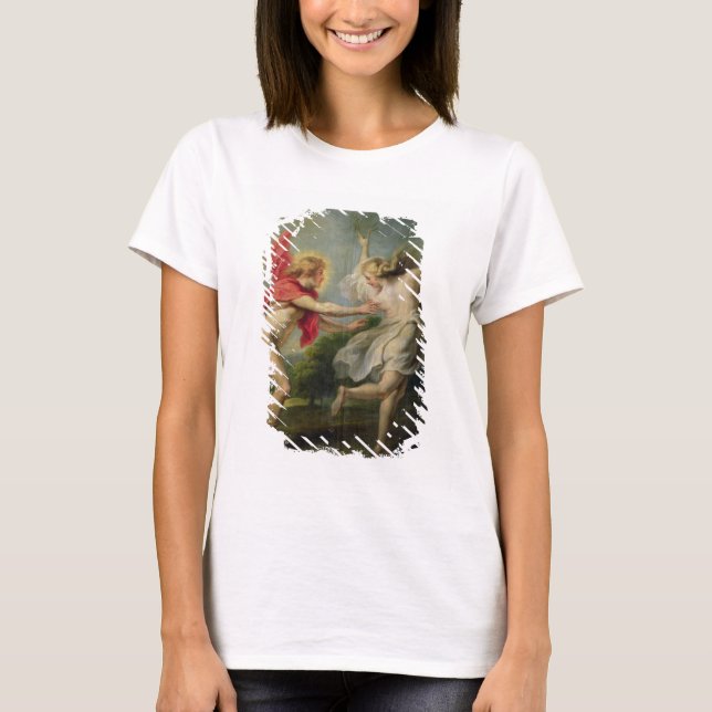 Camiseta Daphne y Apolo (petróleo) (Anverso)