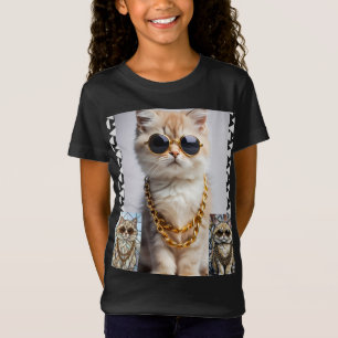 Camiseta Dapper Animal   Kitty In Sunglasse  – Personalizad