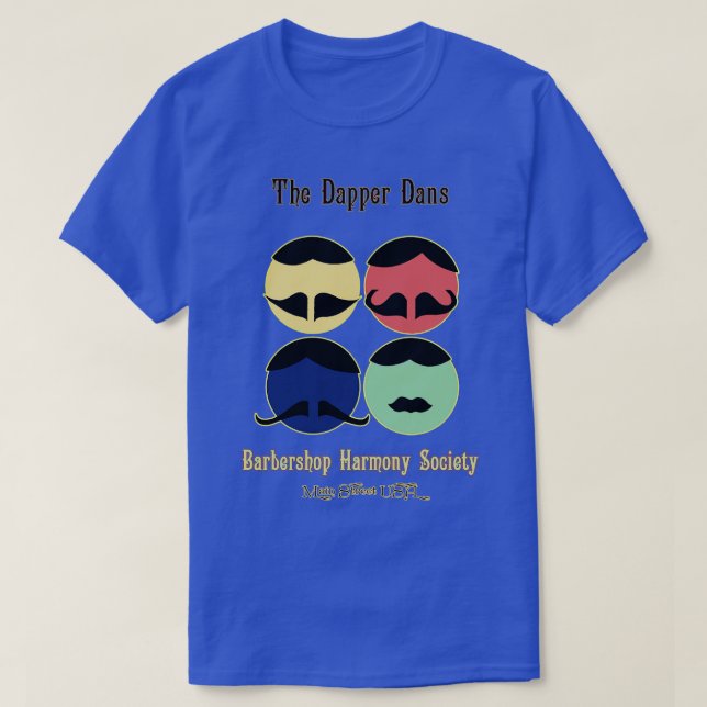 Camiseta Dapper Dans Barbershop Quartet TShirt (Diseño del anverso)