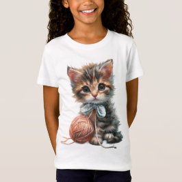 Camiseta Dapper y gatito dulce con un encantador arveja de 