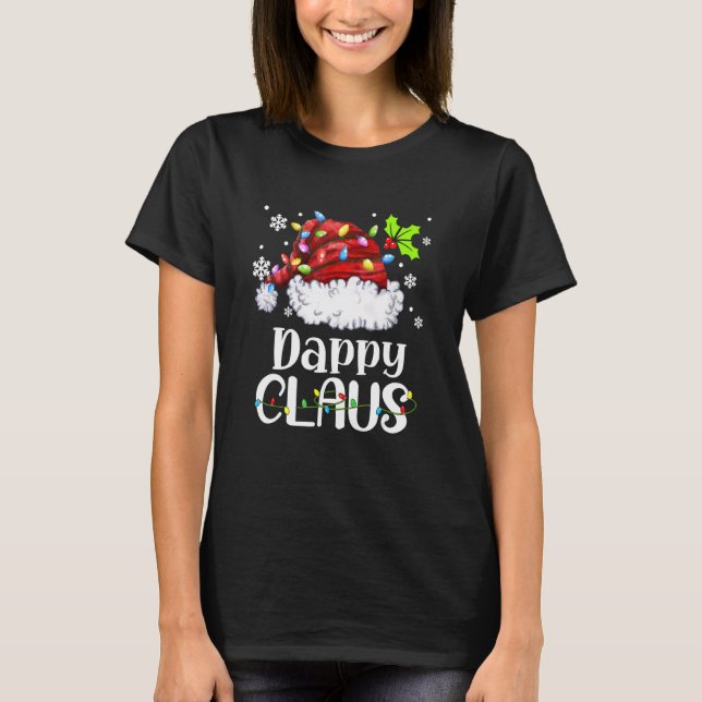 Camiseta Dappy Claus Santa Hat Navidades luz navidad (Anverso)