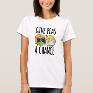 Camiseta Dar A Peas Una Oportunidad Graciosa Hippie Peas Pu