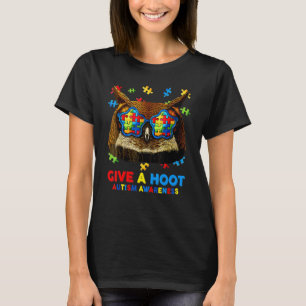Camiseta Dar A Una Lechuza De Hood Autism Awareness Mes Gra
