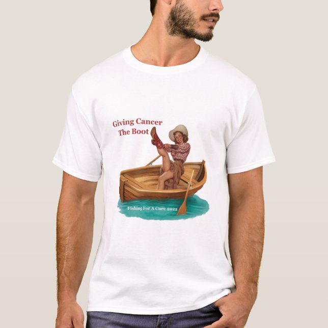 Camiseta Dar al cáncer el arranque (Anverso)