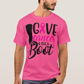Camiseta Dar al cáncer la bota