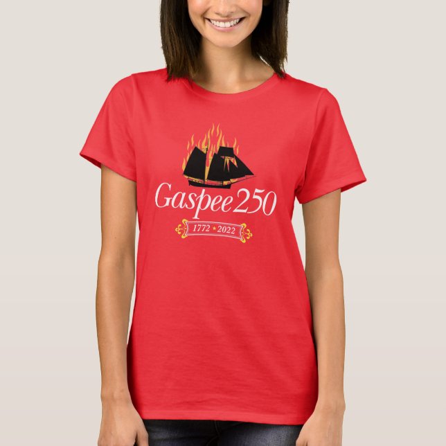 Camiseta DAR Gaspee250 - Logo italiano en rojo (Anverso)