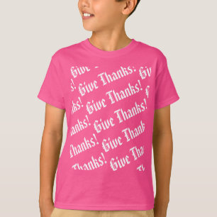 Camiseta Dar gracias al patrón frase de Acción de Gracias