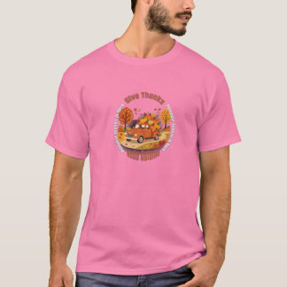 Camiseta Dar Gracias Hola Otoño Calabaza Vintage Tr