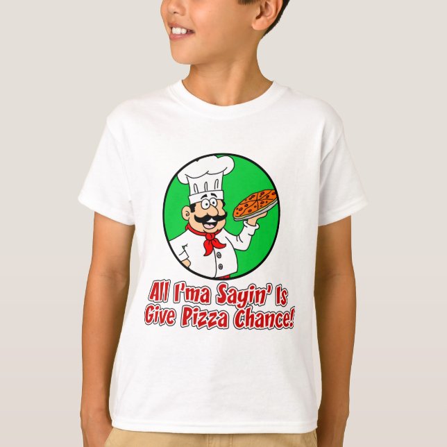 Camiseta Dar oportunidad a Pizza (Anverso)