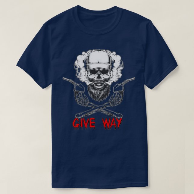Camiseta Dar paso al conductor del camión con barba Classic (Diseño del anverso)