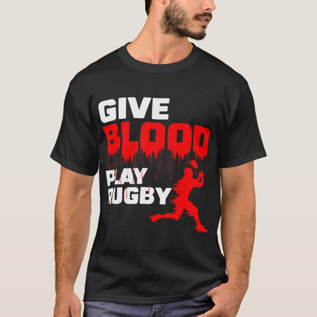 Camiseta Dar Rugby al juego sanguíneo (Anverso)