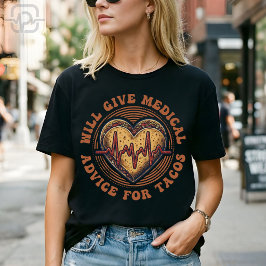 Camiseta Dará consejo médico por enfermera de tacos Cinco d