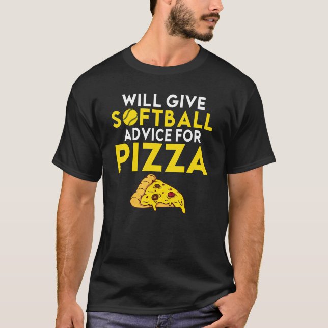 Camiseta Dará consejos a Softball para Pizza Softball (Anverso)