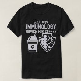 Camiseta Dará consejos de inmunología para el café