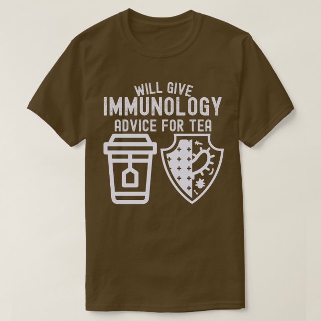 Camiseta Dará consejos de inmunología para el té (Diseño del anverso)