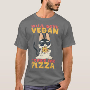 Camiseta Dará Consejos Vegan Para Pizza, Gato De Guay, Gato