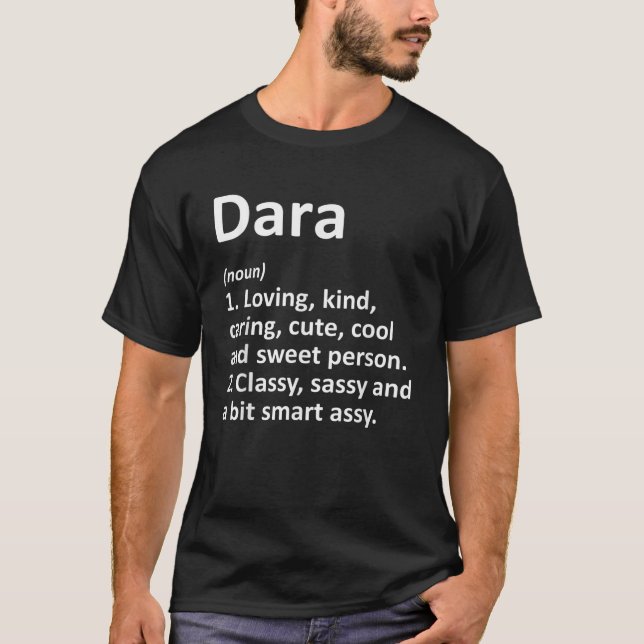Camiseta DARA Definición Nombre Personalizado Funny Cumplea (Anverso)