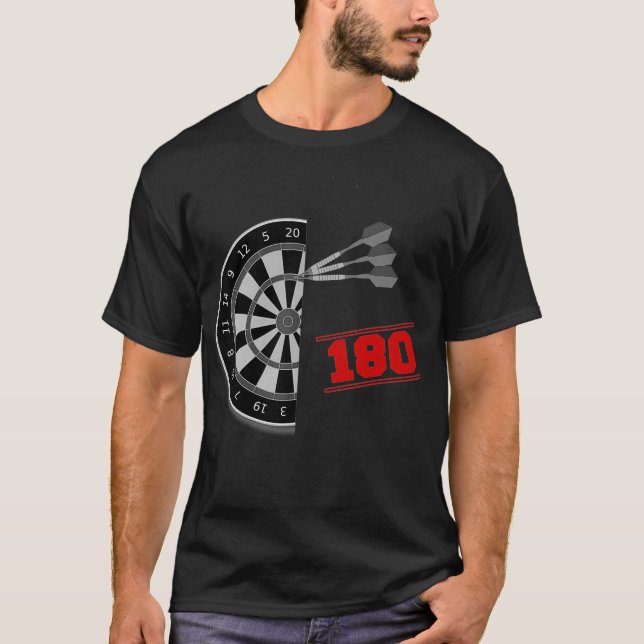 Camiseta Dardos 180 puntos Ciento Ochenta regalo (Anverso)