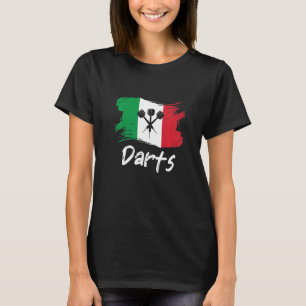 Camiseta Dardos Bandera Italiana Arrojando País Italiano Da