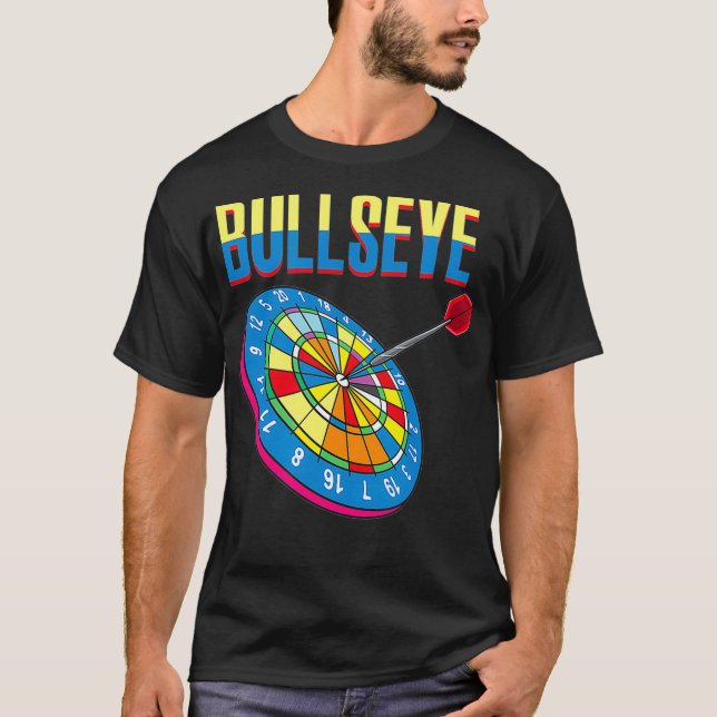 Camiseta Dardos - Bullseye Dartboard Art - Pub (Anverso)