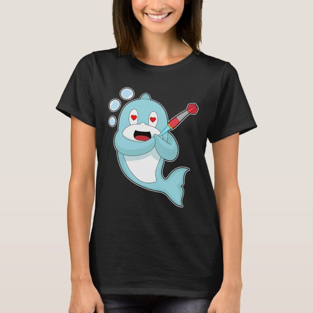 Camiseta Dardos De Delfín Deportes De Dardos (Anverso)