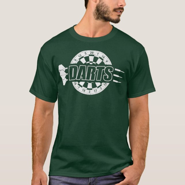 Camiseta dardos de diseño dardos reproductor dardos dardos  (Anverso)