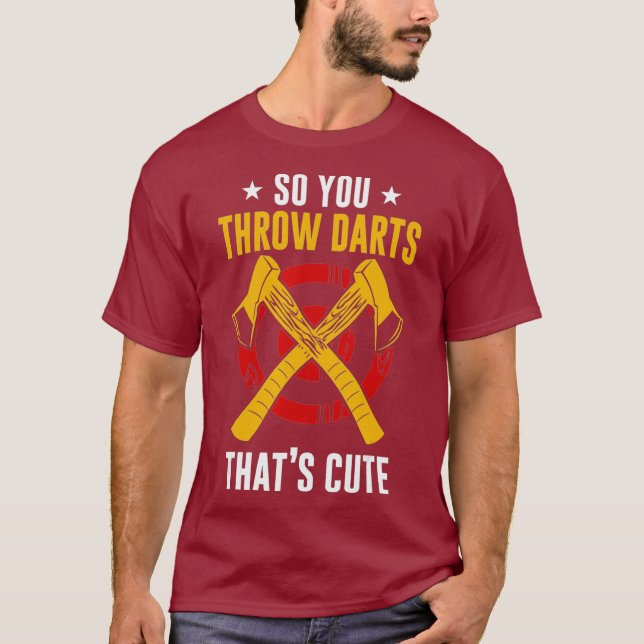 Camiseta Dardos de Hobby Ax Throwing Hatchet Lumberjack (Anverso)