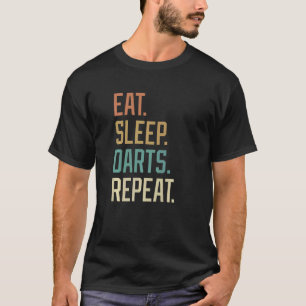 Camiseta Dardos de sueño retro Comer repitiendo cosecha