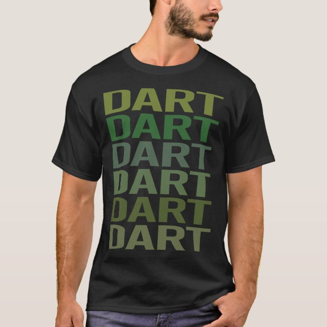 Camiseta Dardos de texto verde (Anverso)