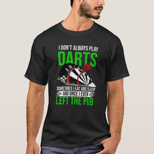 Camiseta Dardos Diciendo Con Cartón Y Dardos (Anverso)