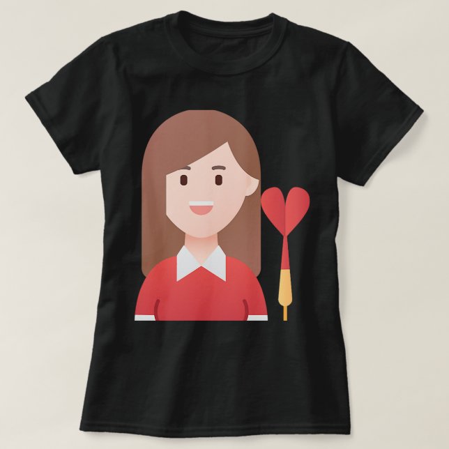 Camiseta Dardos divertidos para jugadores de dardos Pally 2 (Diseño del anverso)