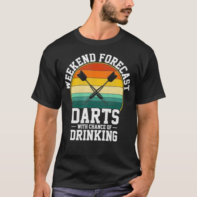 Camiseta Dardos graciosos de Forecast de fin de semana (Anverso)