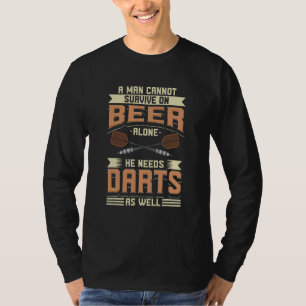 Camiseta Dardos Mens Para Cerveza Y Dardos Del Jugador De C