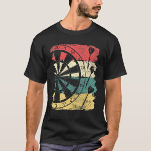 Camiseta Dardos Retro para Hombres para Jugadores de Dardos