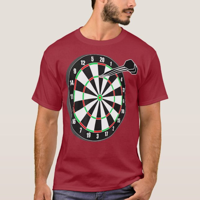 Camiseta Dardos triples por ciento ochenta y 180 (Anverso)