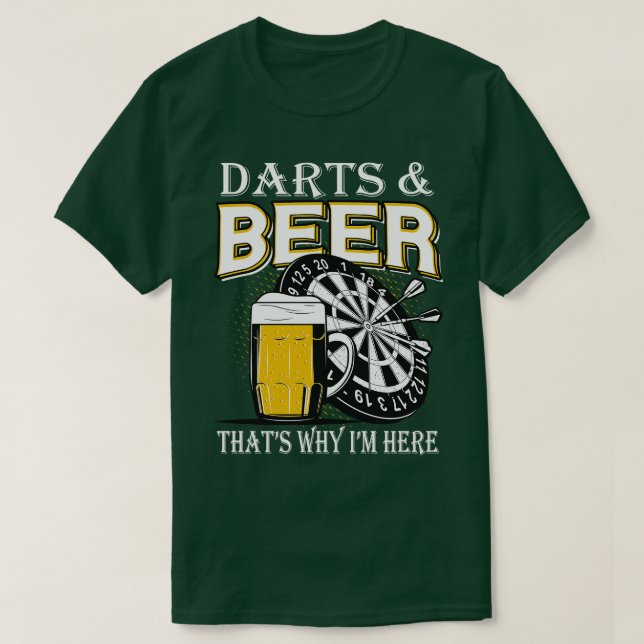 Camiseta Dardos y cerveza (Diseño del anverso)