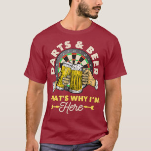 Camiseta Dardos y Cerveza por eso estoy aquí borracho graci