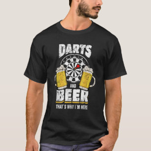 Camiseta Dardos y cerveza por eso estoy aquí Dart Player T 