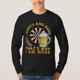 Camiseta Dardos y cerveza, por eso estoy aquí, jugador de d