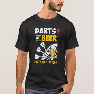 Camiseta Dardos y cerveza por eso estoy aquí jugador de dar