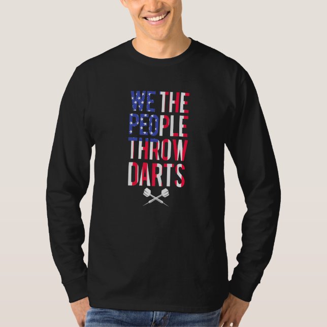Camiseta Dards American Flag Design Para Dart Throwing Amer (Anverso)