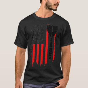 Camiseta Dards Bandera Americana Divertido Darts Gift Para 
