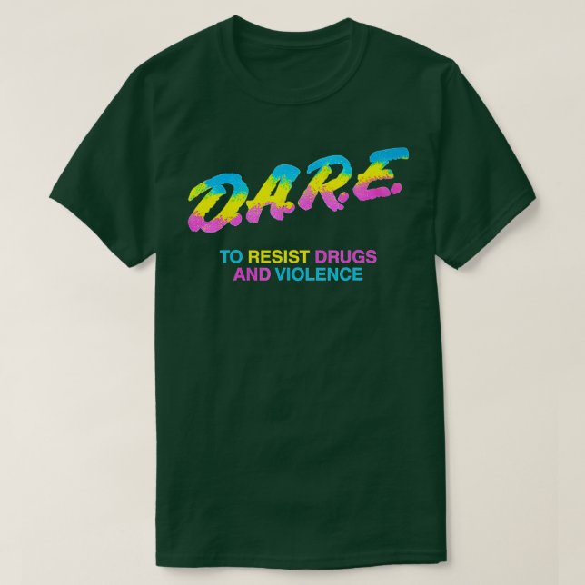 Camiseta DARE 90s drugs  (Diseño del anverso)