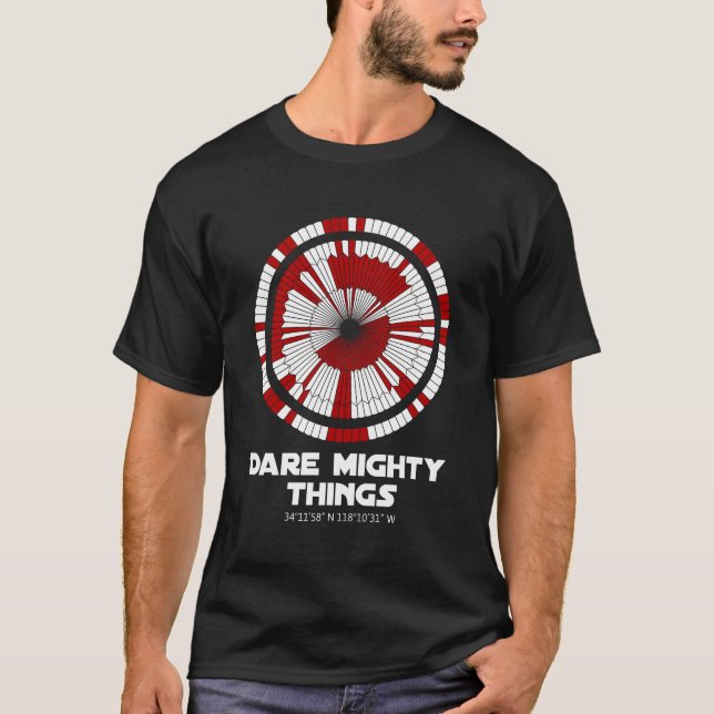 Camiseta Dare Mighty Things Perseverance Mars Rover Landing (Anverso)