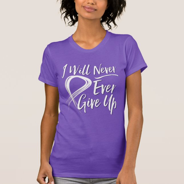 Camiseta Daré nunca nunca para arriba conciencia púrpura (Anverso)