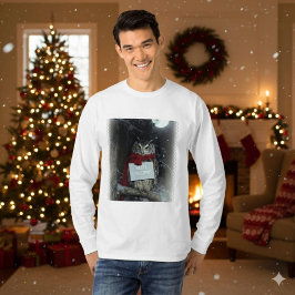 Camiseta Dark Academia Christmas Owl Merry T-Shirt