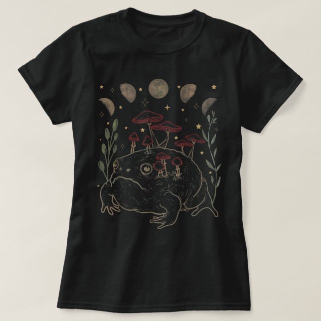 Camiseta Dark Academia Moon Witchy Goblincore Estética Para (Diseño del anverso)