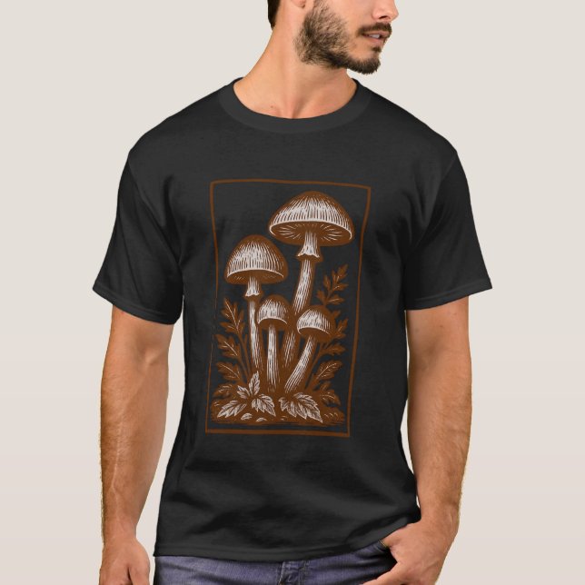 Camiseta Dark Academia Mushrooms Tee Mycology Fungi Mushroo (Anverso)